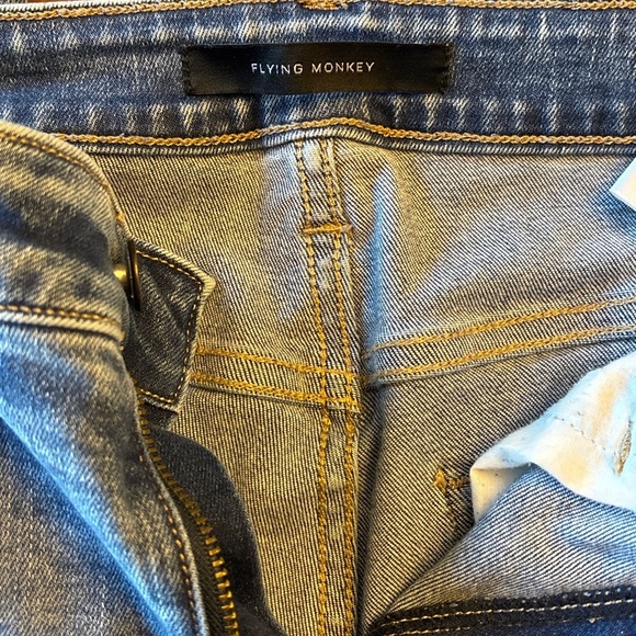 Flying Monkey High Rise Skinny Jeans Women’s 28 Distressed Light Wash Stretch - Picture 1 of 5